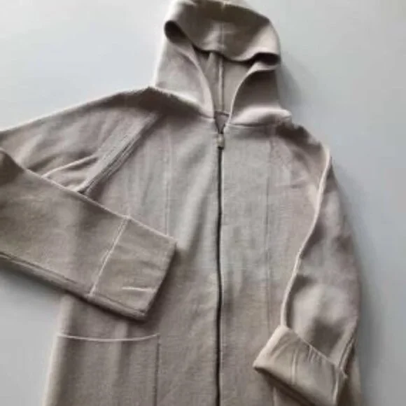 Wool and Suede 2pc Cardigan and Shell Set - size XS